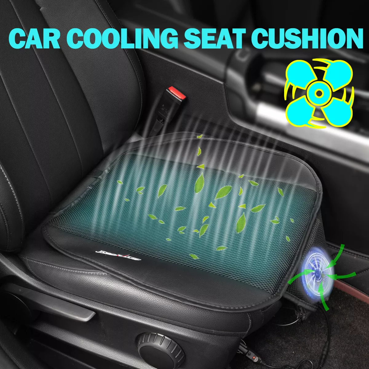 Car Front Seat Cooling Cover Cushion Fresh Summer Chair Air Fan Ventilation  Auto