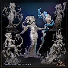 Flor Eterna Mujer Rosa Reina Hechicero Druida Clérigo Mago Miniatura | D&D DnD