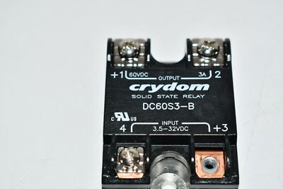 NEW Sensata - Crydom DC60S3-B Relay, SSR, Gen Purp, SPST-NC, 3A, Missing 1 Screw