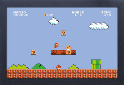 SUPER MARIO BROS LEVEL 1 VIDEO GAME 12x18 FRAMED GELCOAT POSTER NINTENDO CLASSIC