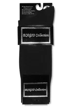 1 Pair of Biagio Solid Mens BLACK Color COTTON Dress SOCKS