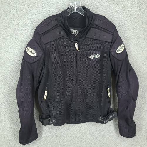 Joe Rocket Jacket Mens Large Mesh Padded Ballistic Series Full Zip Black