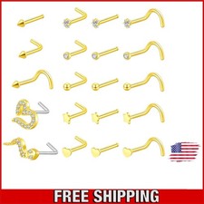 Elegant 22PCS Hypoallergenic Nose Rings Set   316L Stainless Steel Jewelry