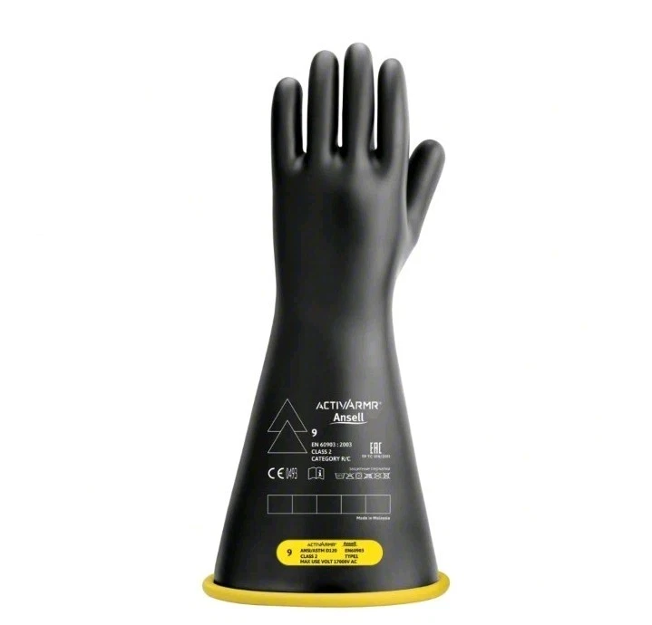 Activarmr RIG216YBSC Size 12, 16" L Black/Yellow Electrical Insulating Gloves.