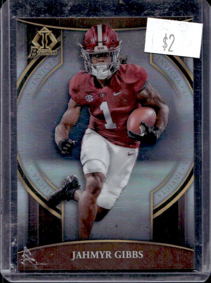 2022 Bowman U Chrome Jahmyr Gibbs Invicta Rookie RC #BI-20 Crimson Tide