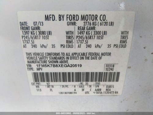 Windshield Wiper Motor Fits 11-15 EXPLORER 908942 - 第 9/11 張圖片