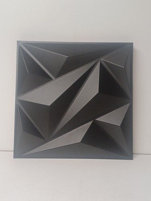 33 Pack 3D Diamond Wall Panels for Stylish Interior Décor - Black 12''x12