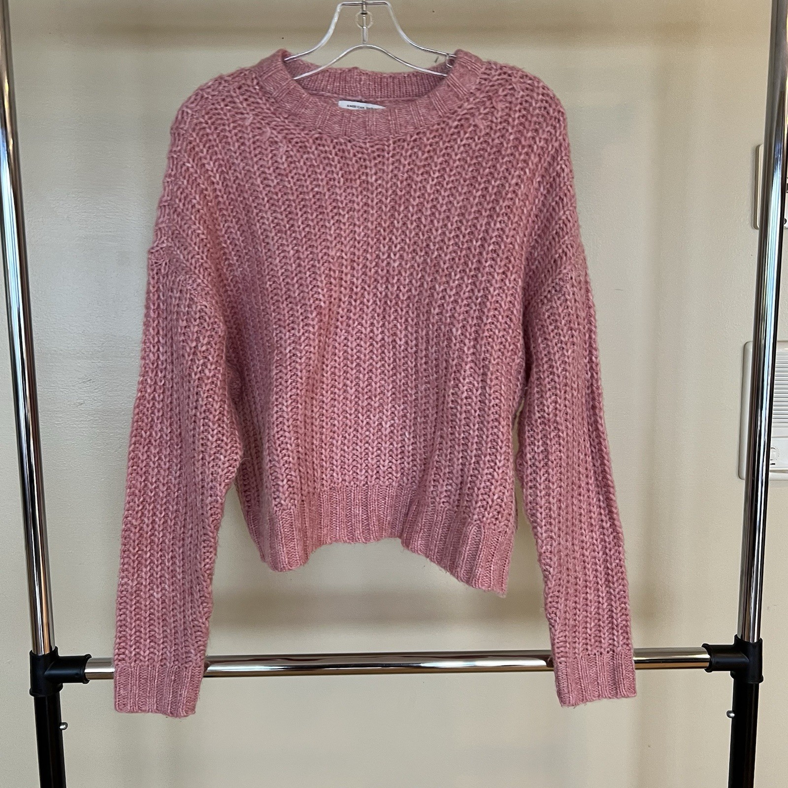 American Eagle Outfitters Women's Soft Knit Sweater - Pink Small
