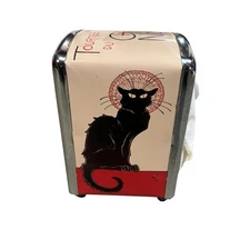 Editions Clouet Tournee du Chat Noir Napkin Dispenser French Cafe Black Cat