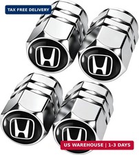 4pcs Tire Valve Stem Caps For Honda Silver O-ring Seal Corrosion Resistant