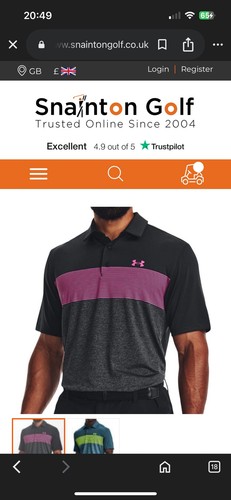 Under Armour Playoff 3.0 Low Round Stripe Golf Polo Shirt 2 XL ,