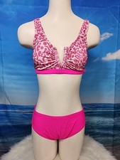 Nwt Cupshe Women's Bikini Set Swimsuit Medium Pink Animal Print