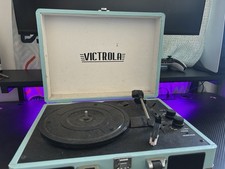 Victrola Portable Turntable Light Blue Built-In Speakers 33/45/78RPM 180904000