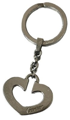Cartier Schlüsselanhänger Keychain C Herz Silber Gebraucht Artikel 08056