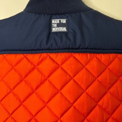 Gymboree puffer vest Navy Blue / orange Sz M - Picture 7 of 7