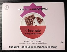 Ideal Protein Chocolate Crispy Squares 1 Box 7 Servings BB 01/27 FREE SHIP