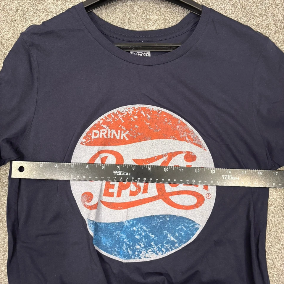 Camiseta grande para mujer Pepsi Cola azul marino bebida Pepsi Cola Foto 4 de 4