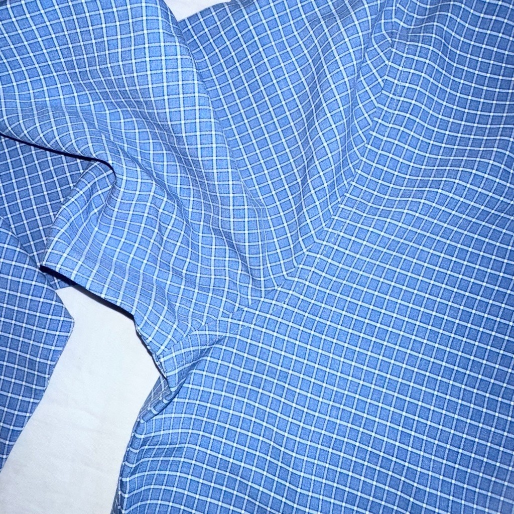 NWOT Men’s Small Mark Weldon SeaWool LS Button Down Blue Checkered Shirt