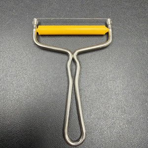 Vintage 3” Wire Cheese Slicer and Yellow Plastic Roller Metal Cutter