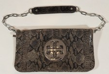 TORY BURCH Reva Multi-Color Snake Skin Python Print Clutch Bag Envelope Dust Bag