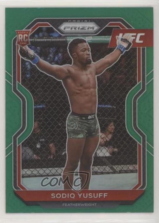 2021 Panini Prizm UFC Green Prizm Sodiq Yusuff #71 w5b