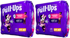 Huggies Pull Ups Girls Training Pants Size 3T-4T, 32-40 Lbs 20 Ct-2Pack 40 Count