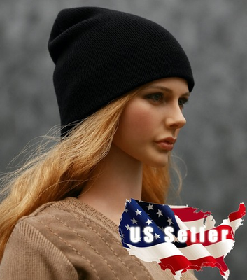 #ad 1 6 Black Knit Beanie Hat For 12quot; Hot Toys PHICEN Male Female Figure Accessories $12.50