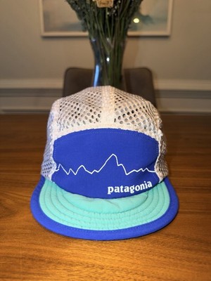 VTG Patagonia Duckbill Skyline Hat Cap Fitz Roy 5 Panel Viking Blue One Size