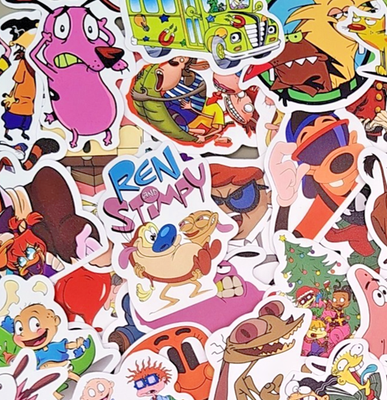 #ad #ad 100 Pcs 90s Classic TV Cartoon Stickers Retro Y2K Decal Skateboard Laptop Lot $10.75