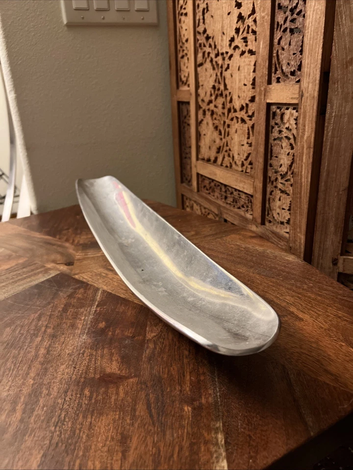 Dansk MCM Canoa Cuenco 24 pulgadas Clásico JHQ Fiordo Peltre Aluminio Midmod Decoración del Hogar Foto 4 de 4