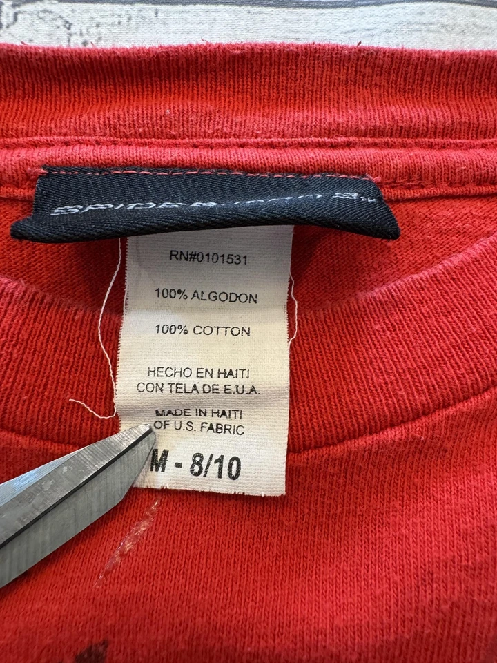 Spider-Man Shirt Youth Medium 8/10 Red Marvel Black Suit Superhero Tee Boys - Image 3 of 4