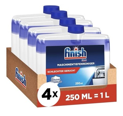 Finish Maschinen-Tiefenreiniger 4x250ml Spülmaschinenreiniger Fett & Kalk