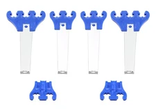 1 Set Blue Chrome Universal Spark Plug Wire Looms 7/8/9mm Separator... Fast Ship