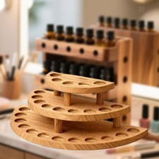 Oil Storage Rack Wooden Display Shelf for Bathroom SPA Salon