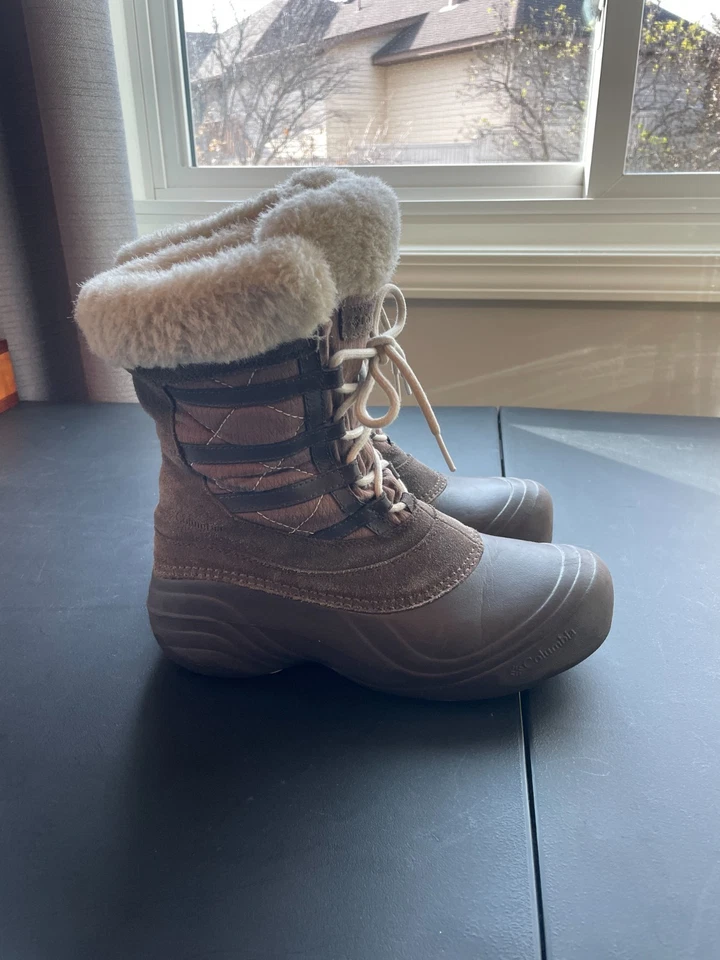 Columbia Techlite Waterproof Suede Winter Boots - Brown - Women 8.5 - Image 4 of 4