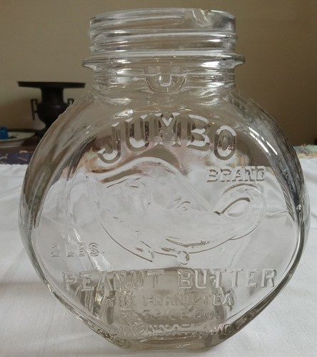 Vintage  The Frank Tea & Spice Co Jumbo Peanut Better Jar 2Lb