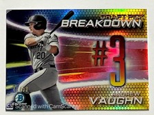 2019 Bowman Draft Chrome Scouts Pick Breakdown Gold Refractor /50 Andrew Vaughn