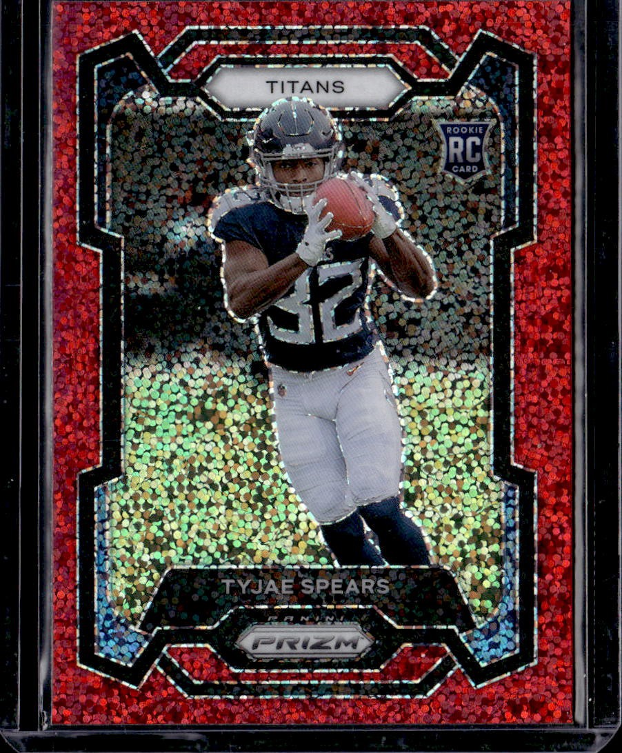 2023 Panini Prizm #396 Tyjae Spears Red Sparkle