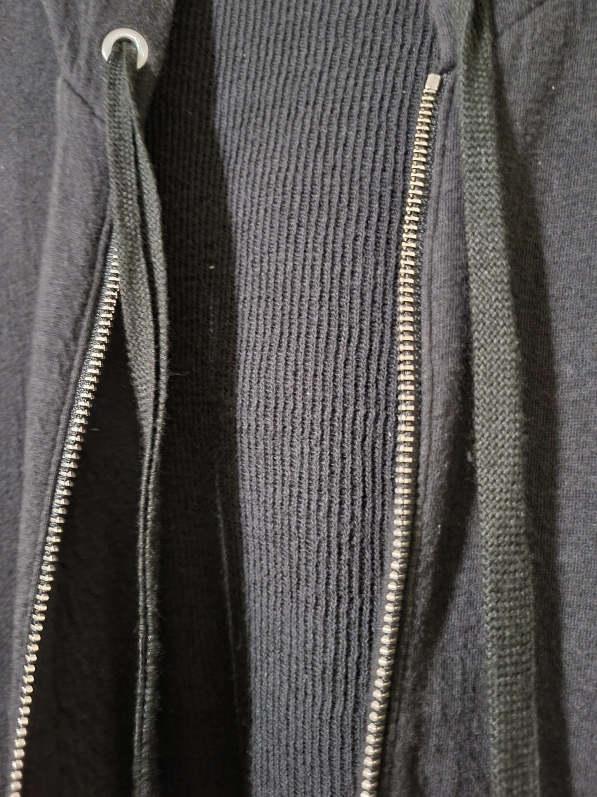 Giacca donna T By Alexander Wang nera con cappuccio e zip taglia small incrociata sul retro