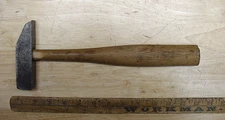 Antique Atha Cast Steel Cross Peen Hammer,1lb. 6.5oz,4-5/8" Head,Hvy Use & Wear