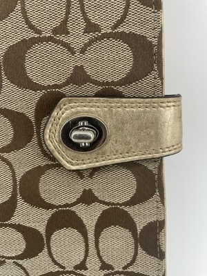 COACH Signature Brown I Pad/ Tablet Case Cover Canvas Leather