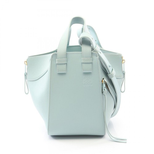 LOEWE Hammock Bag Compact 2WAY Handbag leather blue Used