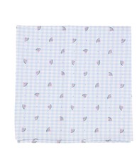 bar III Mens Watermelon Gingham Pocket Square, Blue, One Size