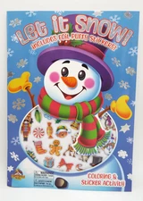Let it Snow! includes Foil Puffy Stickers! Coloring & Sticker Activity Book NEW