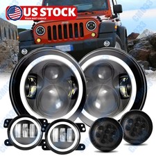 Dot 105w 7 Led Round Headlight Fog Turn Signal Light For Jeep Wrangler 07-17 Jk Dot 105w 7 Led Round Headlight Fog Turn Signal Light For Jeep Wrangler 07-17 Jk