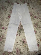 Vintage Sears White Nylon Spandex Long Leg Girdle Size Medium NWOT