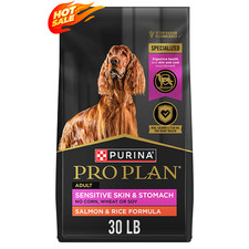 Purina Pro Plan Sensitive Skin, Stomach Salmon and Rice Formula Dog Food, 30 lbs