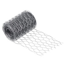 236"x4" Chicken Wire Net Hexagonal Mesh Iron, Silver Tone 15.54 per metre