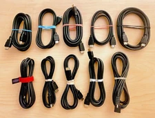LOT OF 10x HDMI Cables - 8ft 7ft 6ft 5ft 4ft HDMI Male to HDMI Male Cables (10x)
