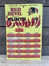 Vintage Red Devil Flints Advertising Store Display COOL demon satan